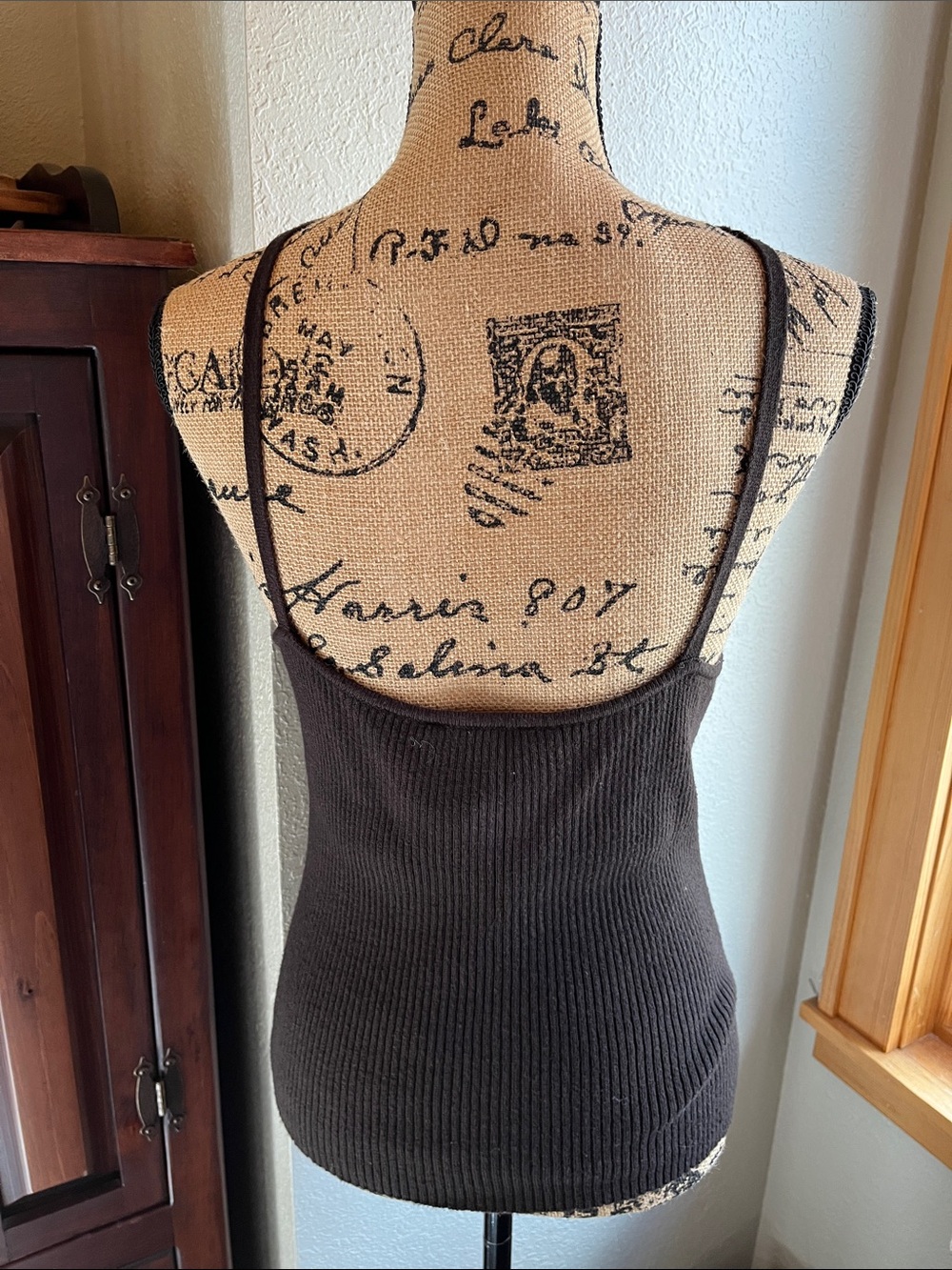 Kenneth Cole brown sweater tank top.  Size medium - Picture 4 of 11